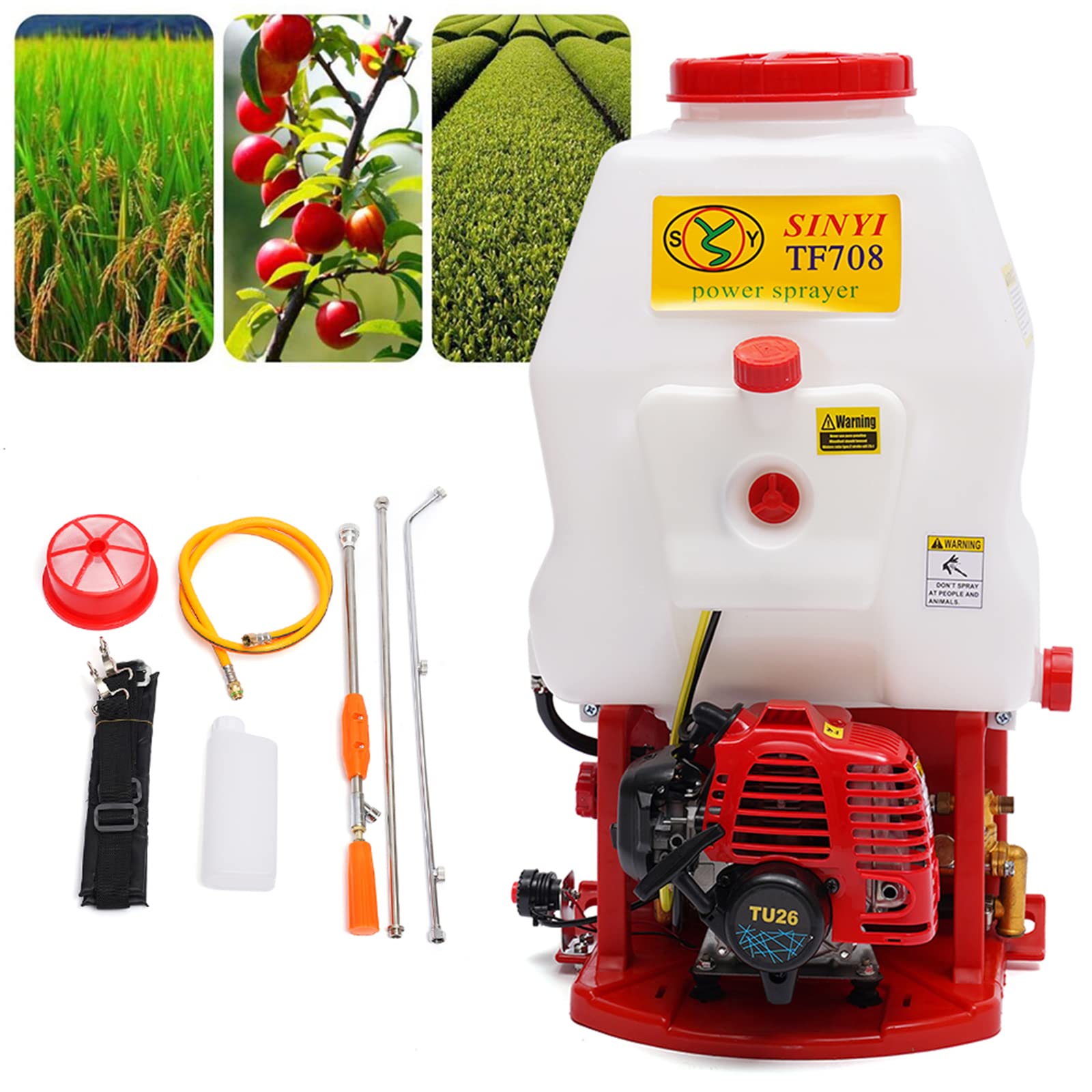 Opryskiwacz do pleców, 20 l, 2-suwowy silnik benzynowy 25,4 CC, strzykawka do chwastów, opryskiwacz silnika, opryskiwacz do pleców, opryskiwacz ogrodowy