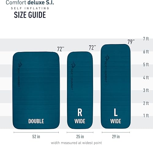 Miniatura 10 de Sea to Summit Comfort Deluxe - Colchoneta doble de espuma autoinflable, color azul Byron