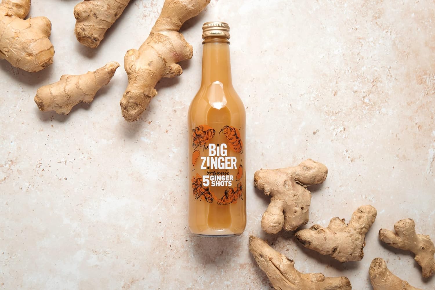 Buy Big Zinger Ginger 6x330ml 30 shots Organic plant based shots
