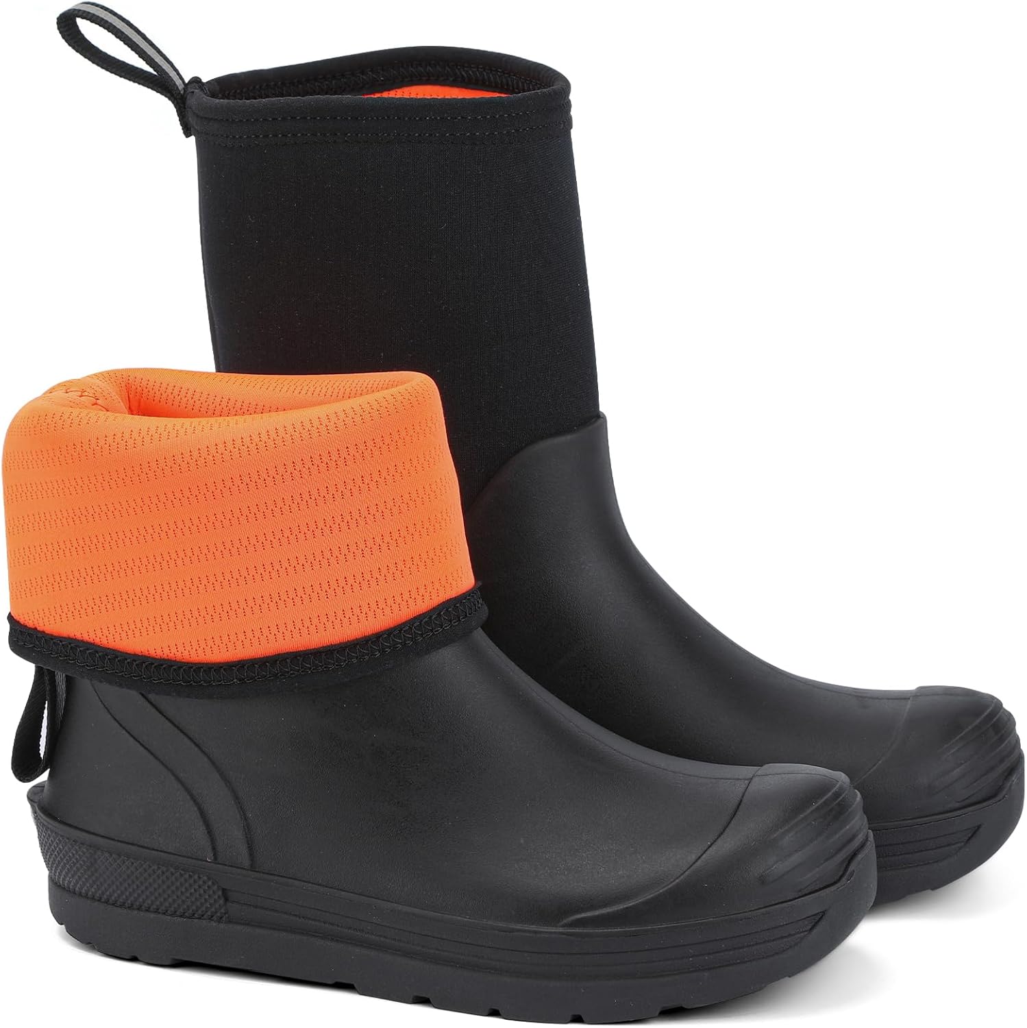 Showave Kid's Rain Boots Waterproof Rubber Mud Boot Boys Girls Insulated Durable Neoprene Outdoor Boots All Seasons