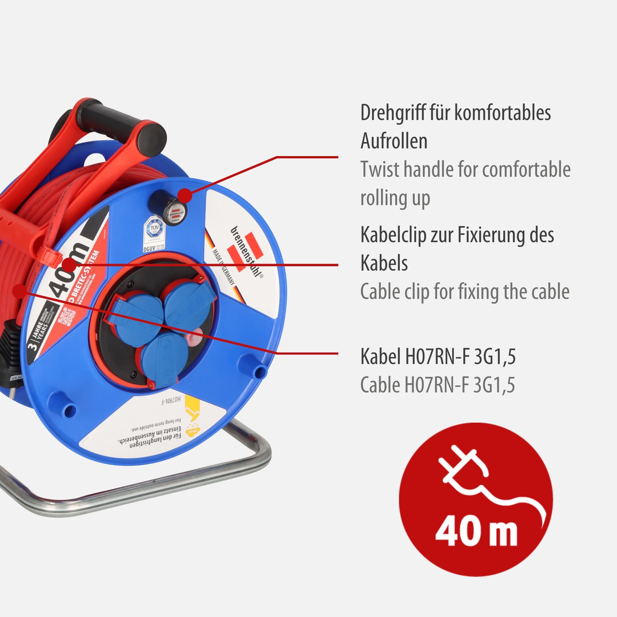 Brennenstuhl 1208930 - Alargador de cables