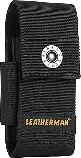 LEATHERMAN, Premium Nylon Snap Sheath with Pockets, Fits 4" to 4.5” Multi-Tools, Black, Medium