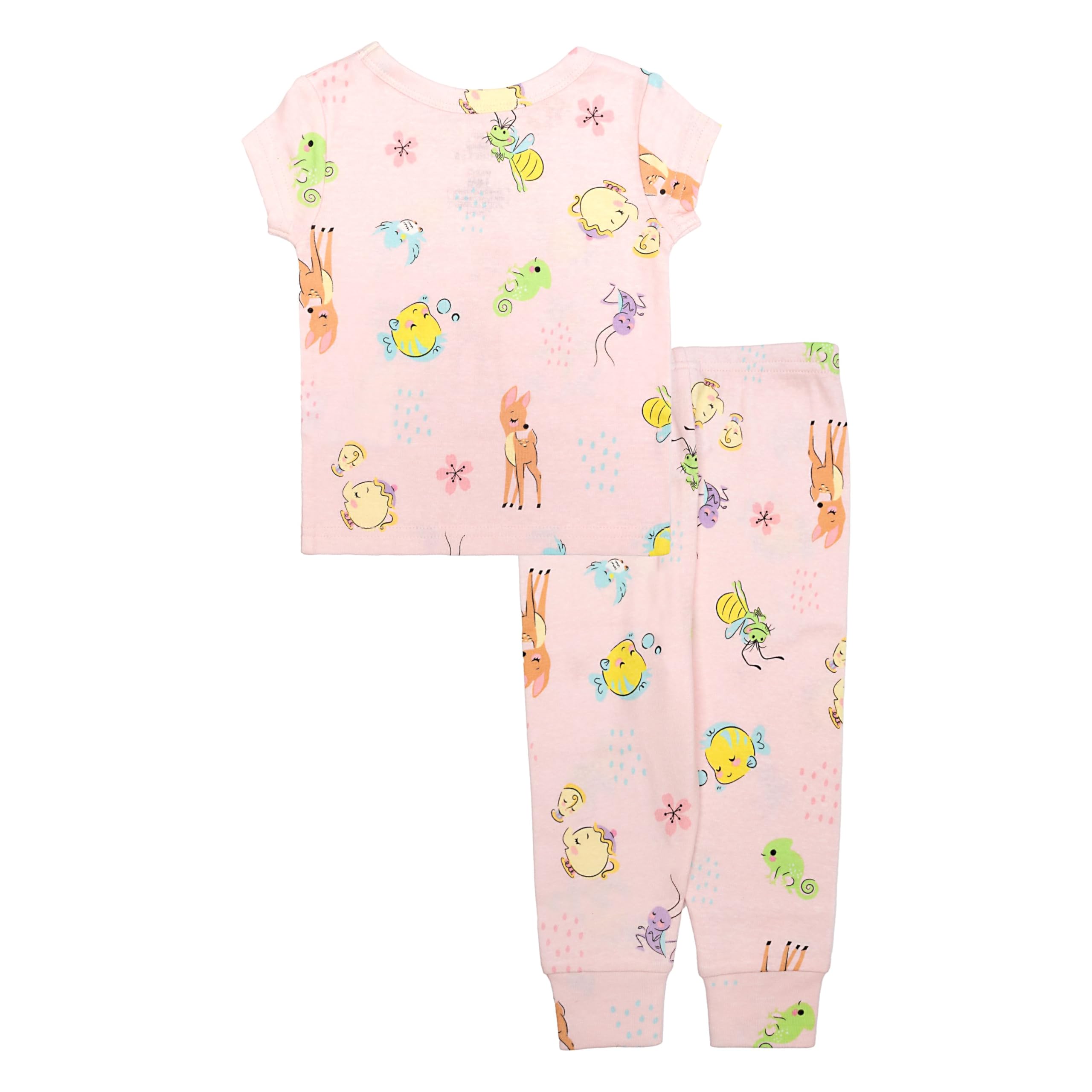 Disney 2 pezzi Snug-fit Cotton Pajama Set, Soft & Cute for Kids Pigiama Ragazza