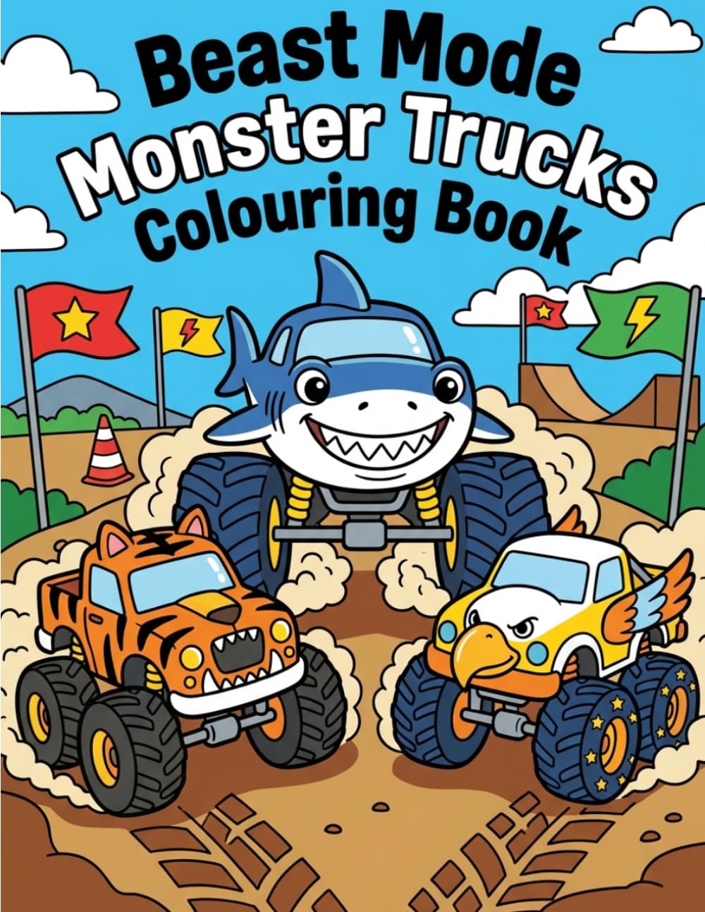 Beast Mode Monster Truck: Colouring Book