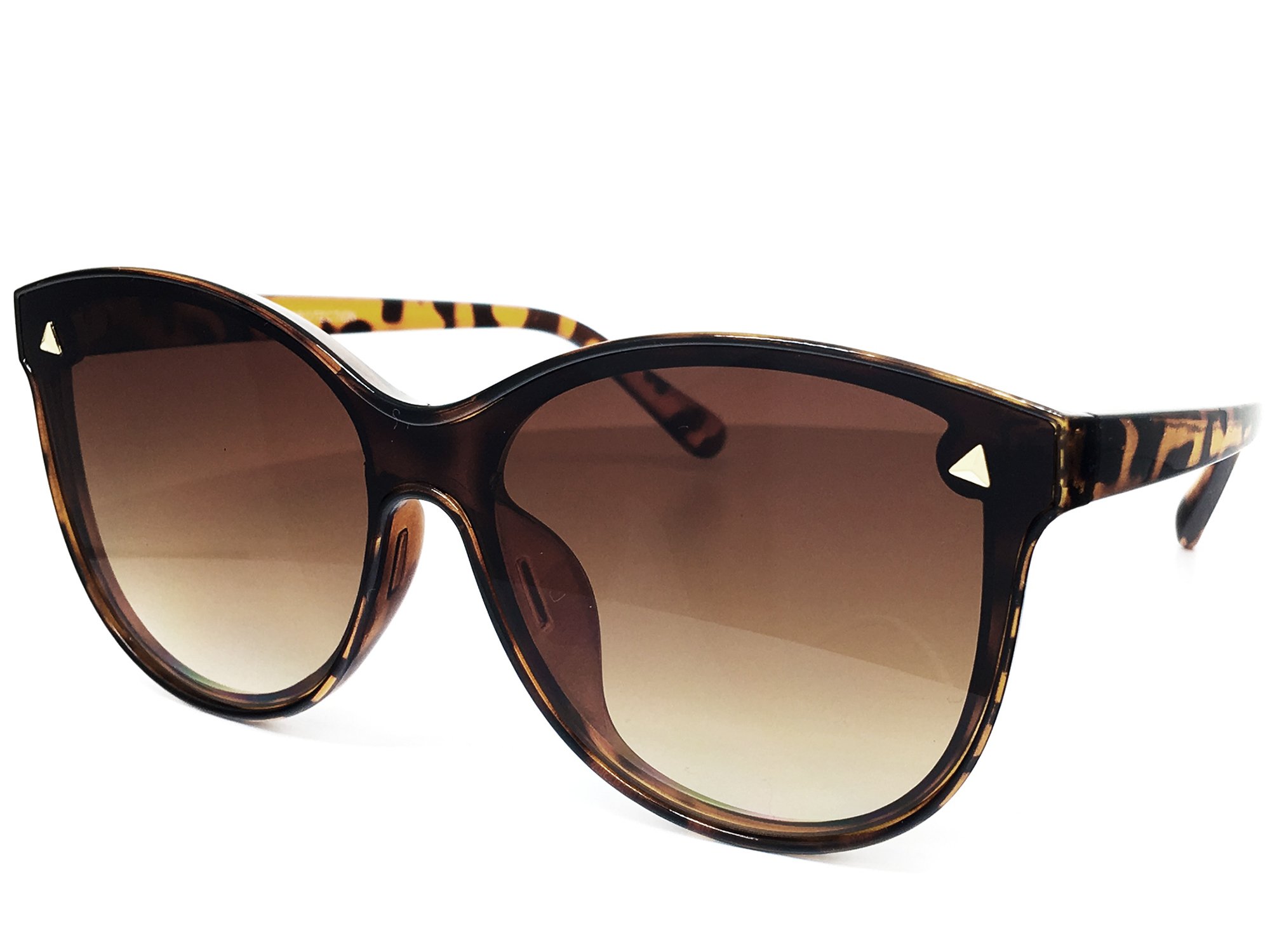 7123 Oversize One Piece Wraparound Semi-Rimless Shield Lens Womens Mens Sunglasses (Semi-Rimless, BROWN)-image-42