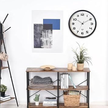 OCEST 12Inch WiFi Wall Clock with Auto Sync Time & DST, Easy to Read, Large Digital Display, Silent Battery Operated Wall Clock for Living Room Bedroom School Office Kitchen