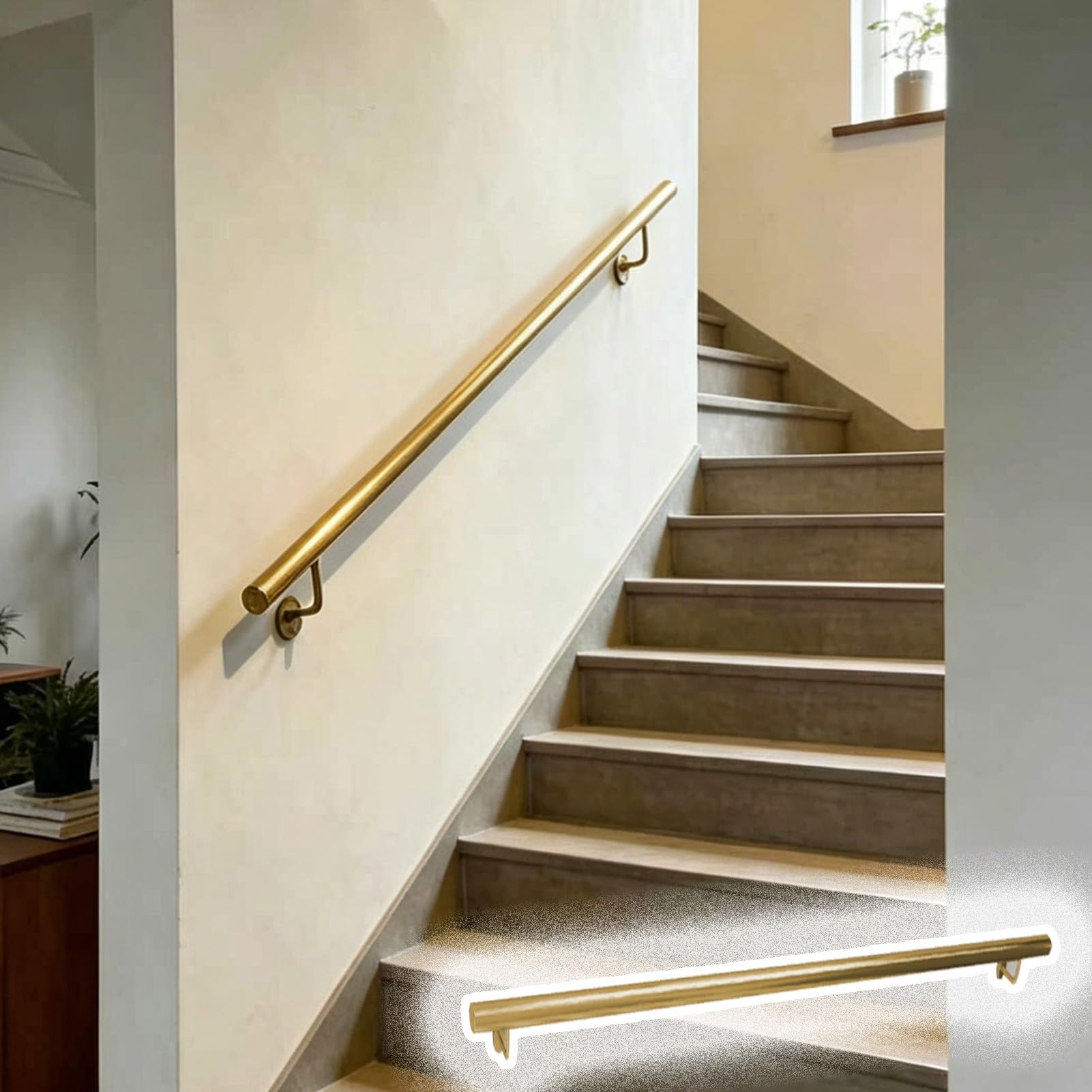 Rampe d'escalier de sécurité haute résistance de 1,1 m avec ancrages renforcés