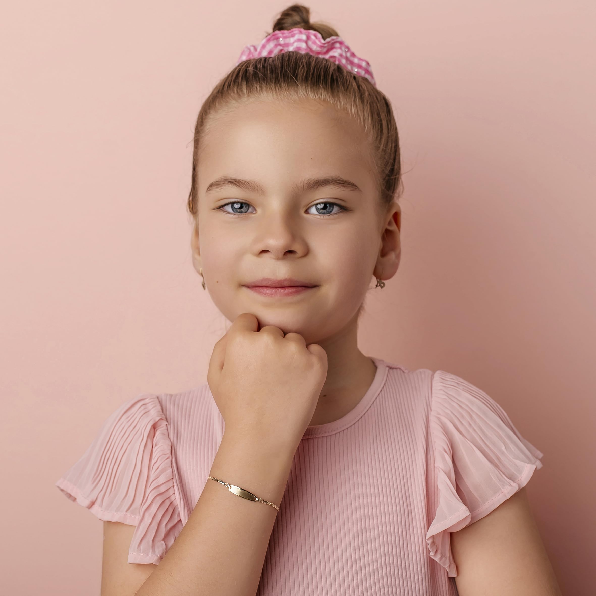 Bracciale Sweet Dreams Grande in Oro con Piastrina + Gioiello con scatola Personalizzata + Idea Regalo per Bambino,Bambina per Nascita, Battesimo e Comunione Occasioni Speciali + Confezione regalo