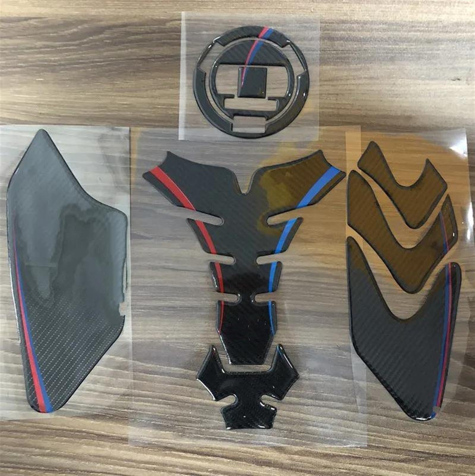 Fuel Tank Pad Kit Sticker Tank Side Oil Gas Cap Cover Carbon Fiber Motorcycle Decal for BMW S1000RR S1000R for HP4(Style 6)