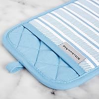 Vista 3 de KitchenAid Albany - Juego de 2 soportes para ollas, terciopelo azul, 7 x 10 pulgadas