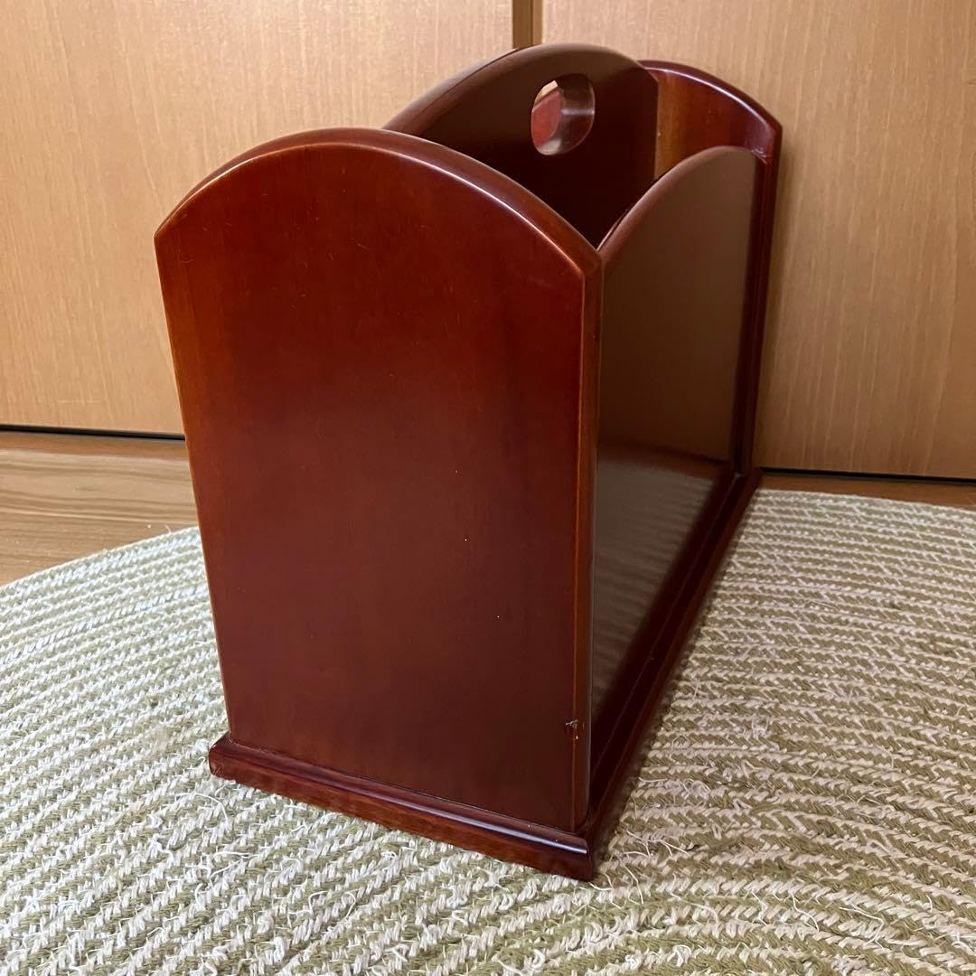 美品 漆塗り 和モダン マガジンラック 木製 光沢仕上げ 260419-1 Amazon.co.jp: 会津塗り 漆塗り 木製マガジンラック｜保管品｜和モダン