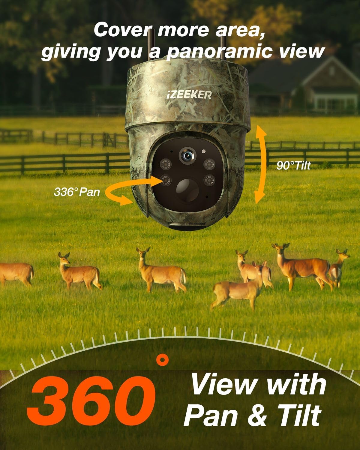 iZEEKER iG500 Cellular Trail Camera with 360 degree pan and tilt functionality