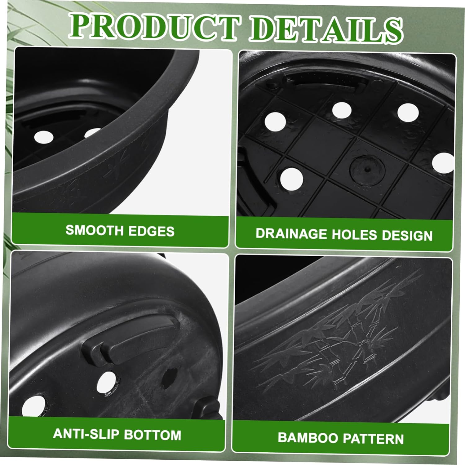 VICASKY 2pcs Large Oval Bonsai Planter Pots Breathable Flowerpots for Garden Balcony Indoor Plants Reusable Household Containers for Healthy Plant Growth and Vertical Gardening