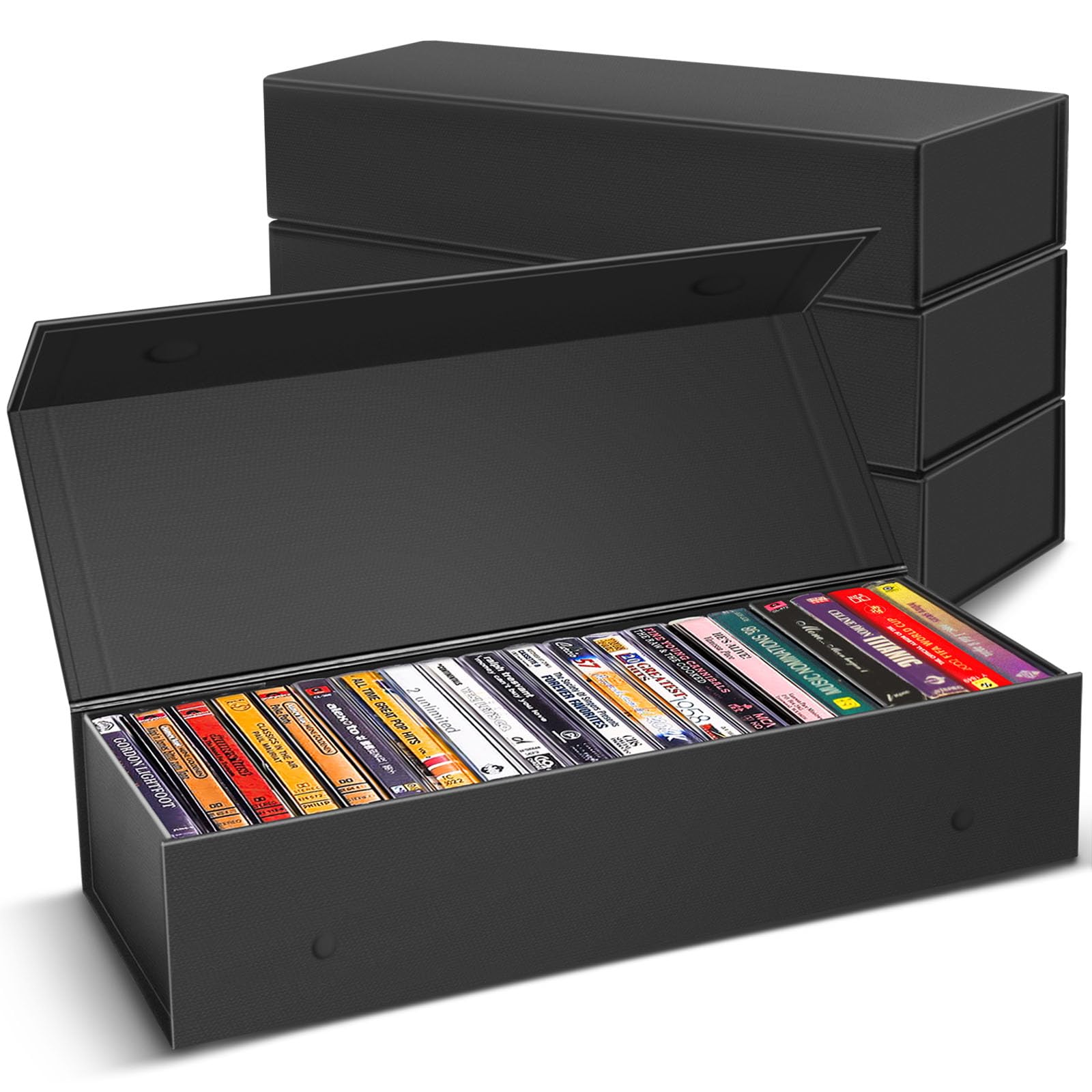 ProtectHobby 3-Pack Cassette Tape Storage Box