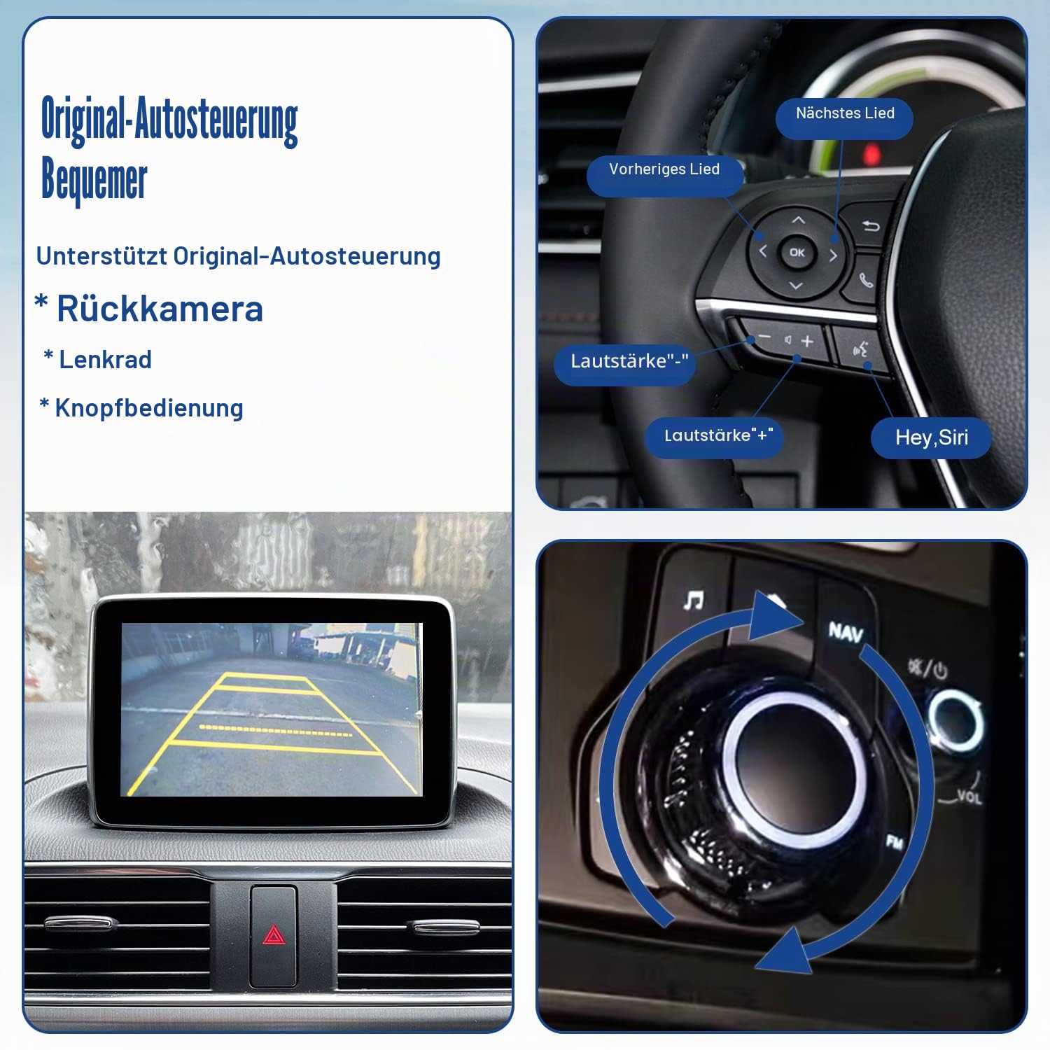 Mazda Carplay und Android Auto Retrofit Kit, TK78-66-9U0C OEM Hub passt auf MZD Connect System, 00008FZ34, Apple Carplay Adapter kompatibel mit Mazda 2/3/6/CX3/CX5/CX9/MX5 2014-2021 Jahre