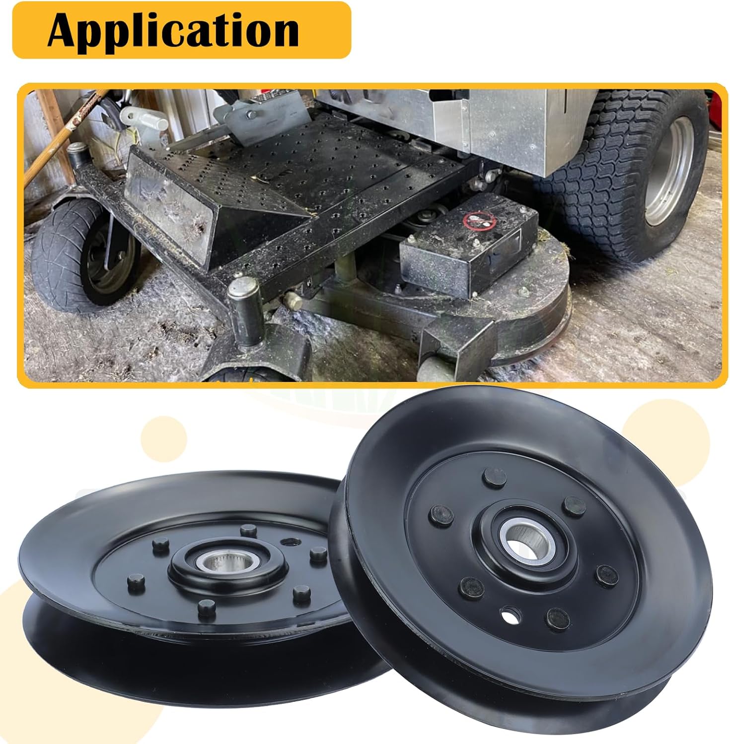 2 Pack 1-633166 Idler Pulley Replaces Exmark 1-633166 Pulley-Idler Exmark, Toro 1-633166 Idler Pulley 1-633166, 1 633166, 1633166, 633166for Toro Z Master Z200 Z255 Z500 Z550 Z555 Z560 Mowers