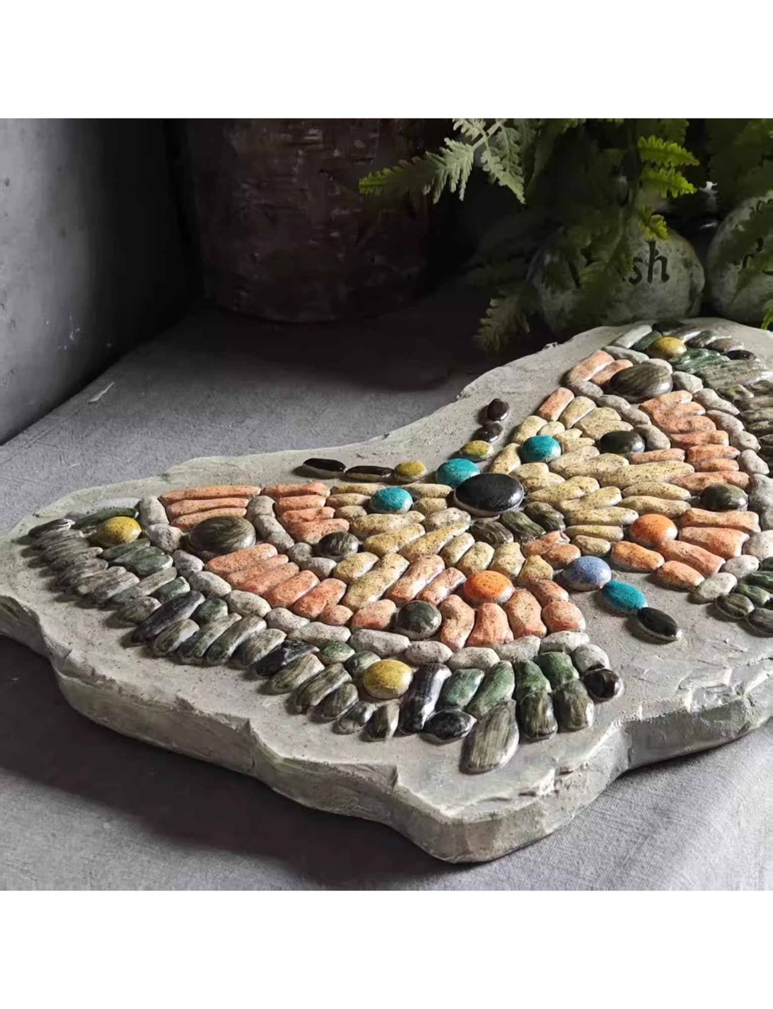 Pietre da Giardino per Camminamento Set di Lastre da Giardino Effetto Pietra Decorazione Paesaggistica per Vialetti, Sentieri e Terrazza