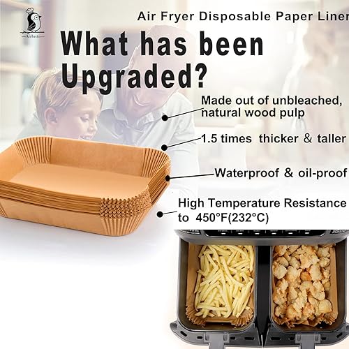 Miniatura 4 de Forros desechables para freidora de aire Ninja Foodi, forros desechables para freidora de aire Ninja, forros de papel pergamino para freidora de