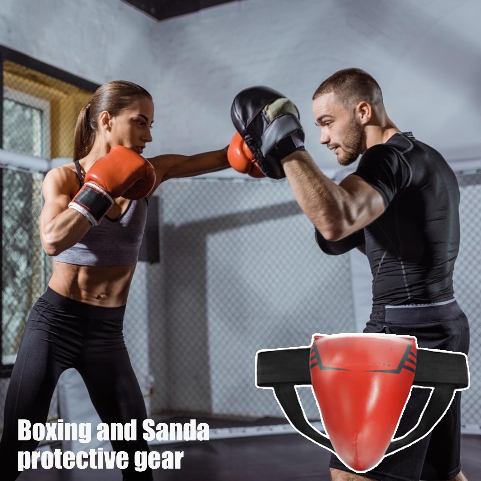 CHENZILIN Groin Guard for Kickboxing Jockstrap Abdominal Protectors Grappling Gear for Men Kid Boxing Art Sparring