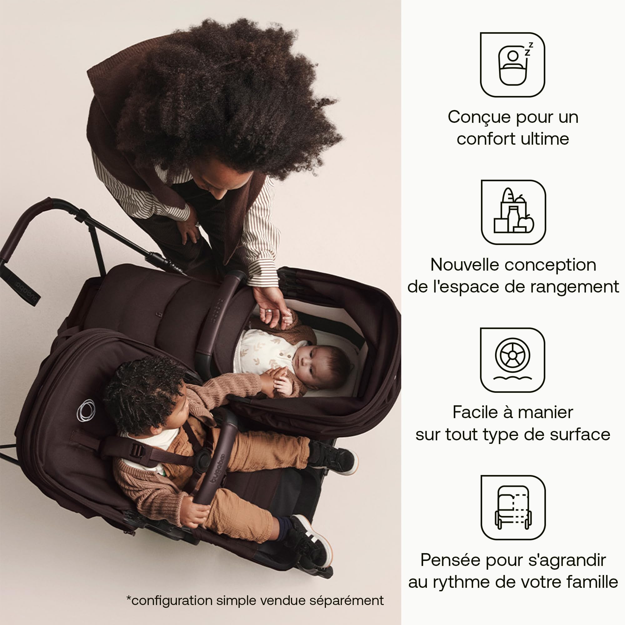 Bugaboo Donkey 6, Ensemble d'extension pour poussette double