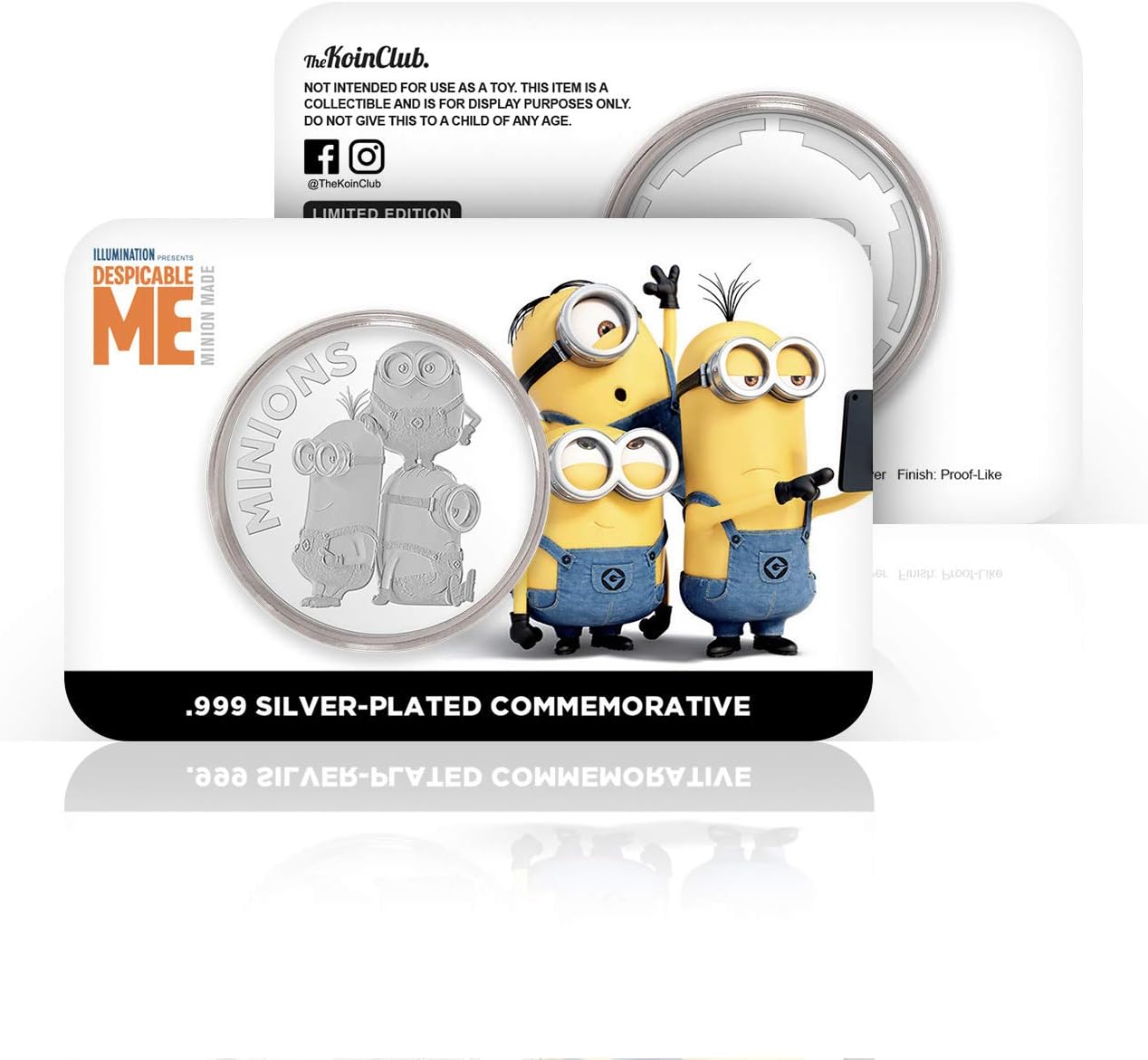 Minions Toys Despicable Me Gifts Collectable Limited Edition Silver Coin