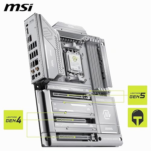 MSI MAG X870E TOMAHAWK MAX WIFI PZ Motherboard, ATX - Supports AMD Ryzen 9000/8000 / 7000 Processors, AM5 - DDR5 Memory Boost 8400+ MT/s (OC), PCIe 5.0 x16, M.2 Gen5, Wi-Fi 7, 5G LAN - 5