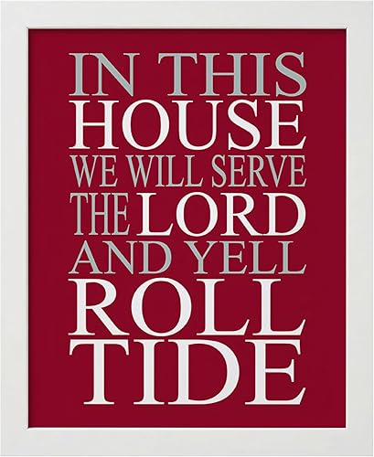 Miniatura 22 de AMERICAN LUXURY GIFTS In This House - We Serve the Lord, Arte de Pared con Citas Inspiracionales de Fútbol Americano, Impresión Artística de Pared