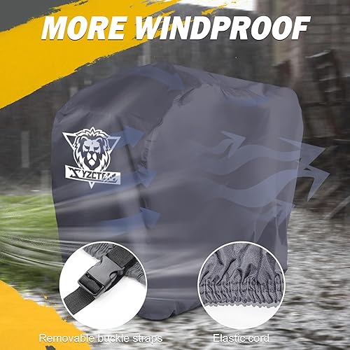 Miniatura 5 de XYZCTEM Funda de almacenamiento para scooter de movilidad, poliéster Oxford 420D resistente, impermeable, duradera, UV, resistente al agua, con