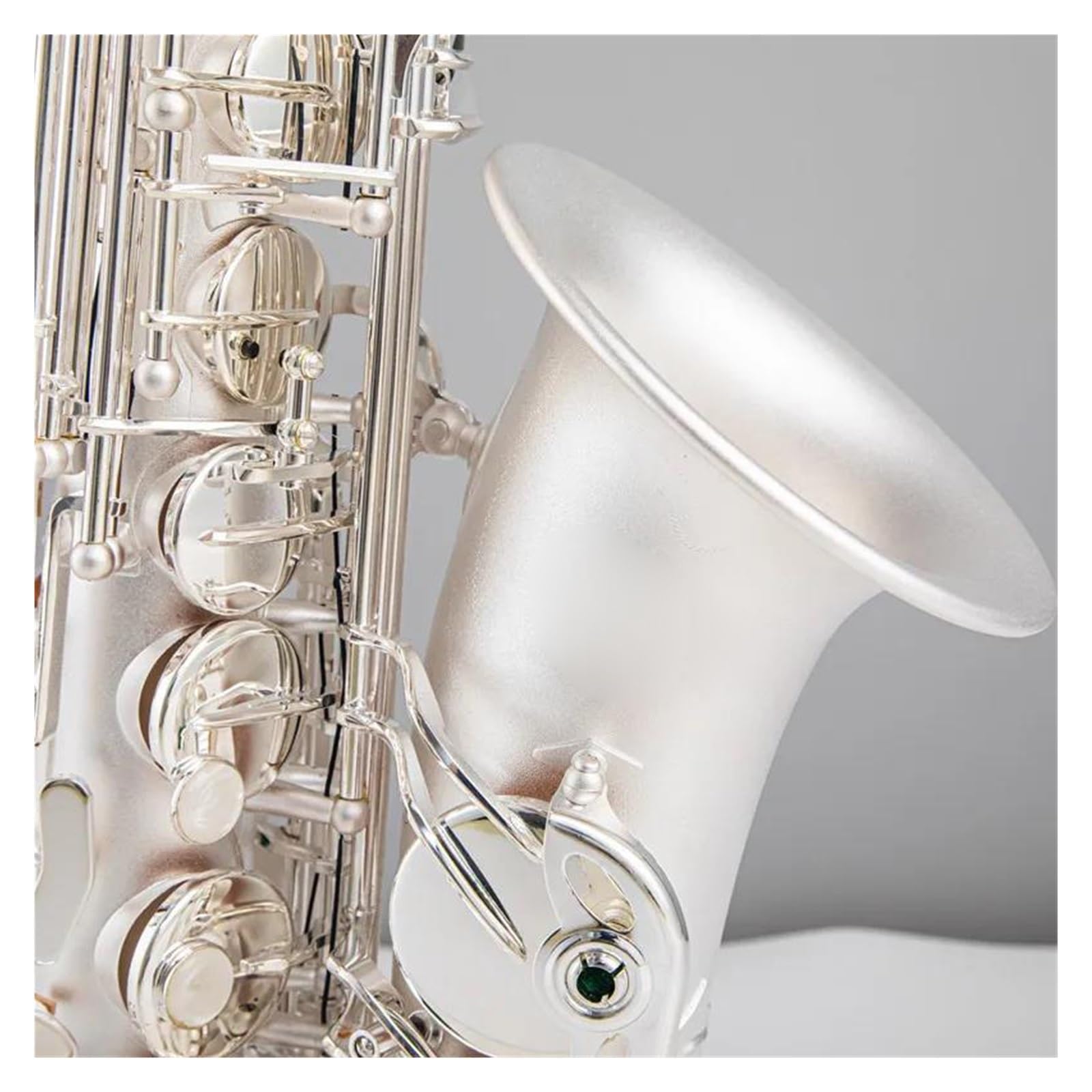 Saksofon Saksofon Altowy Eb Tune Mosiądz Posrebrzany Sax E Płaski Instrument Muzyczny Z Ustnikiem W Obudowie (Color : 01)