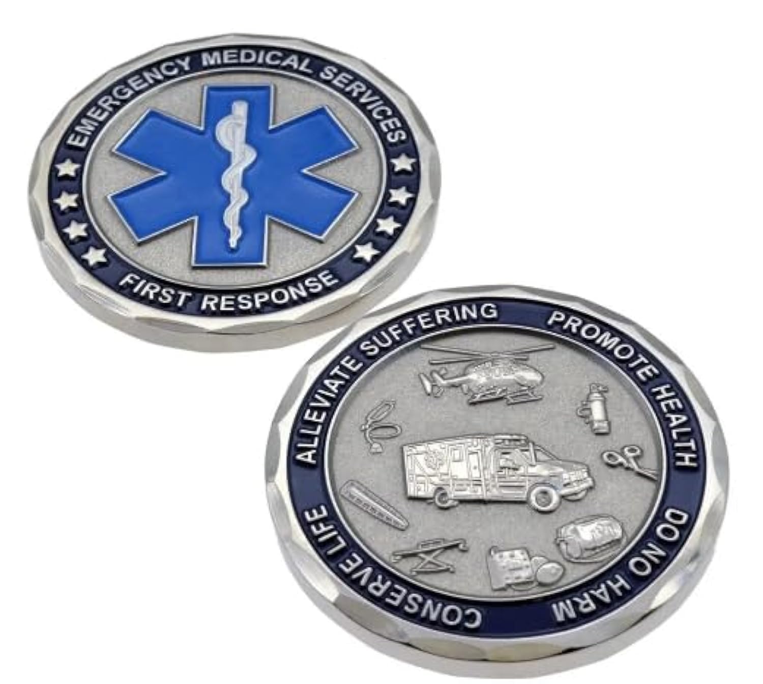 Generic Paramedic Medical Rescue EMS Emergency Medical Service Star of Life Challenge Coin