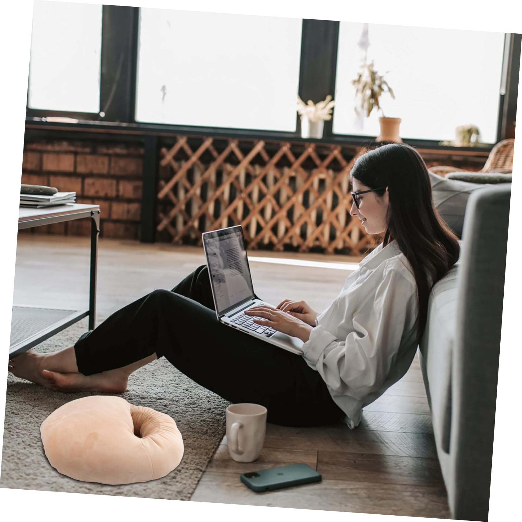 Ipetboom 1Pc Rechargeable Foot Warmer Plush Heating Shoes for Winter Portable Warmer for Foot Circulation Durable and Handy Design for Home Office Use