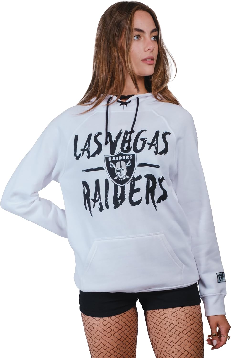 Ultra Game Women's NFL Official Super Soft Tie Neck Hoodie Sweatshirt