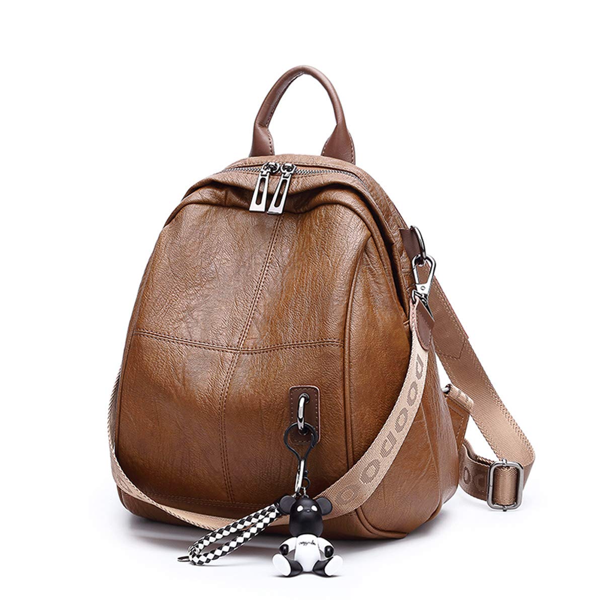 BUKESIYI Donna Borsa Zaino Elegante Zainetto Borse a Tracolla Zaini Antifurto Zainetti 2024 PU Pelle IT78302 Marrone