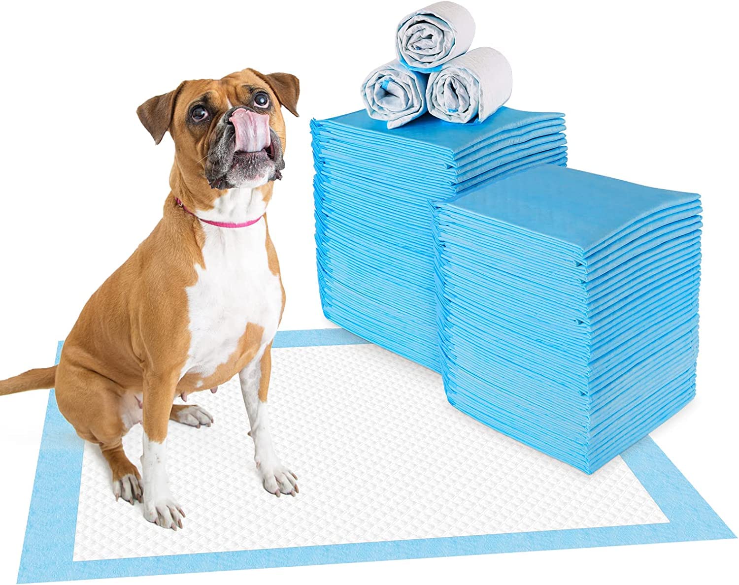 Pet Training Pads - Super Absorbent Puppy Anti Slip Toilet Pee Mat, Leak Proof & Quick Dry for Dogs Cats Rabbits Pets (50 PACK-60 x 45CM)
