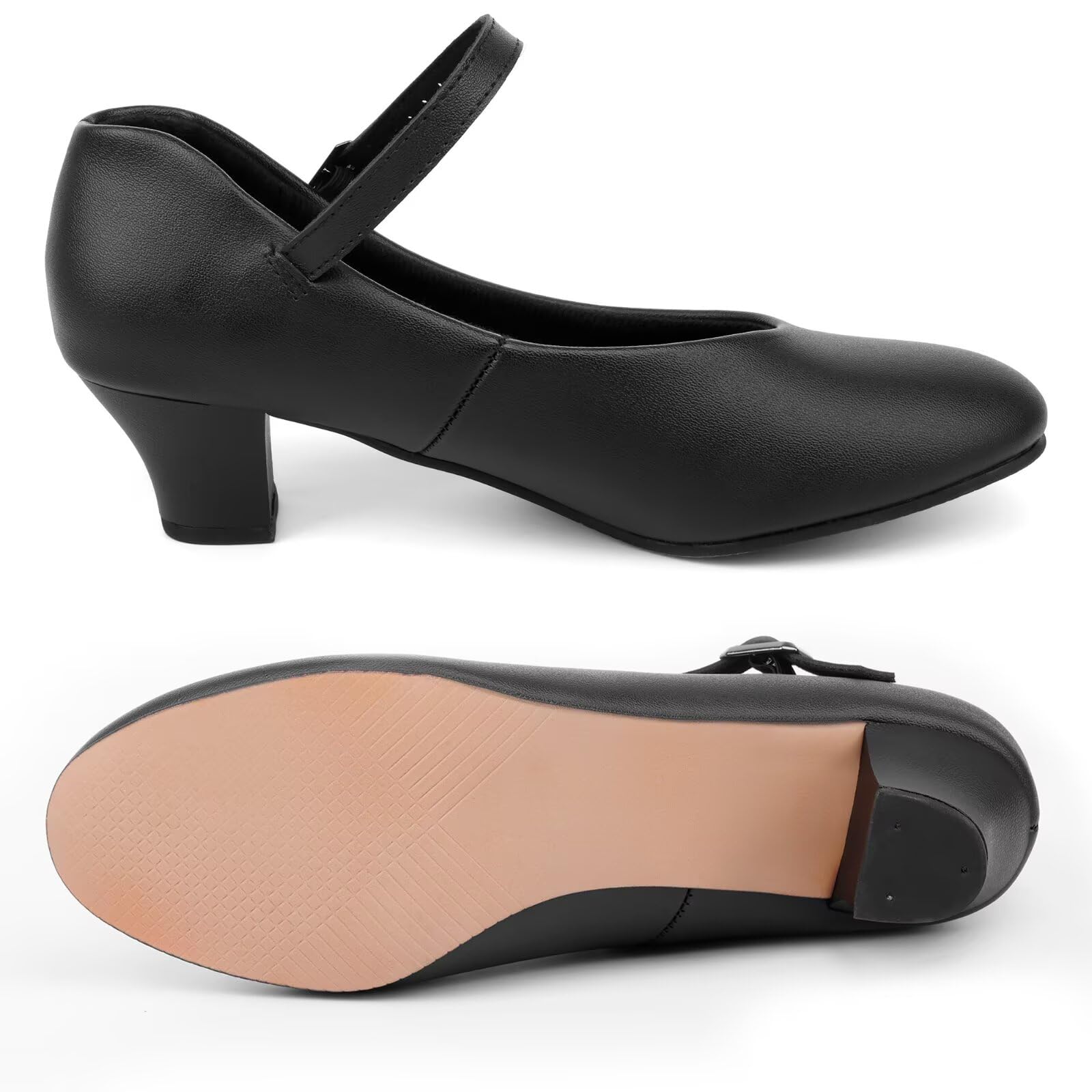 Knöchelriemen, Charakter-Schuhe, 3,9 cm, Ballsaal, Tanzschuhe für Damen, Tanzen, Latin Salsa