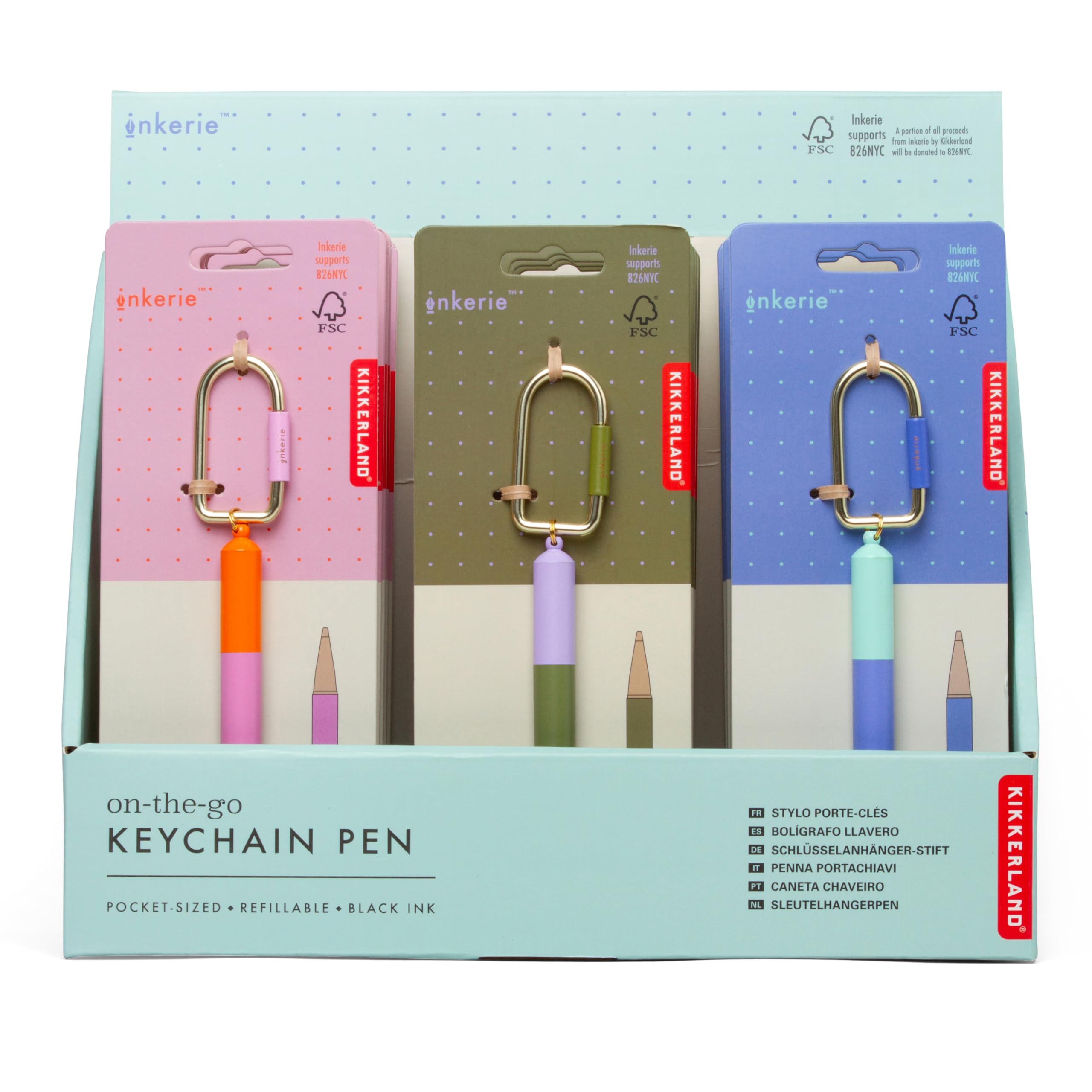 KIKKERLAND INK32-A Inkerie On-the-Go Keychain Pen