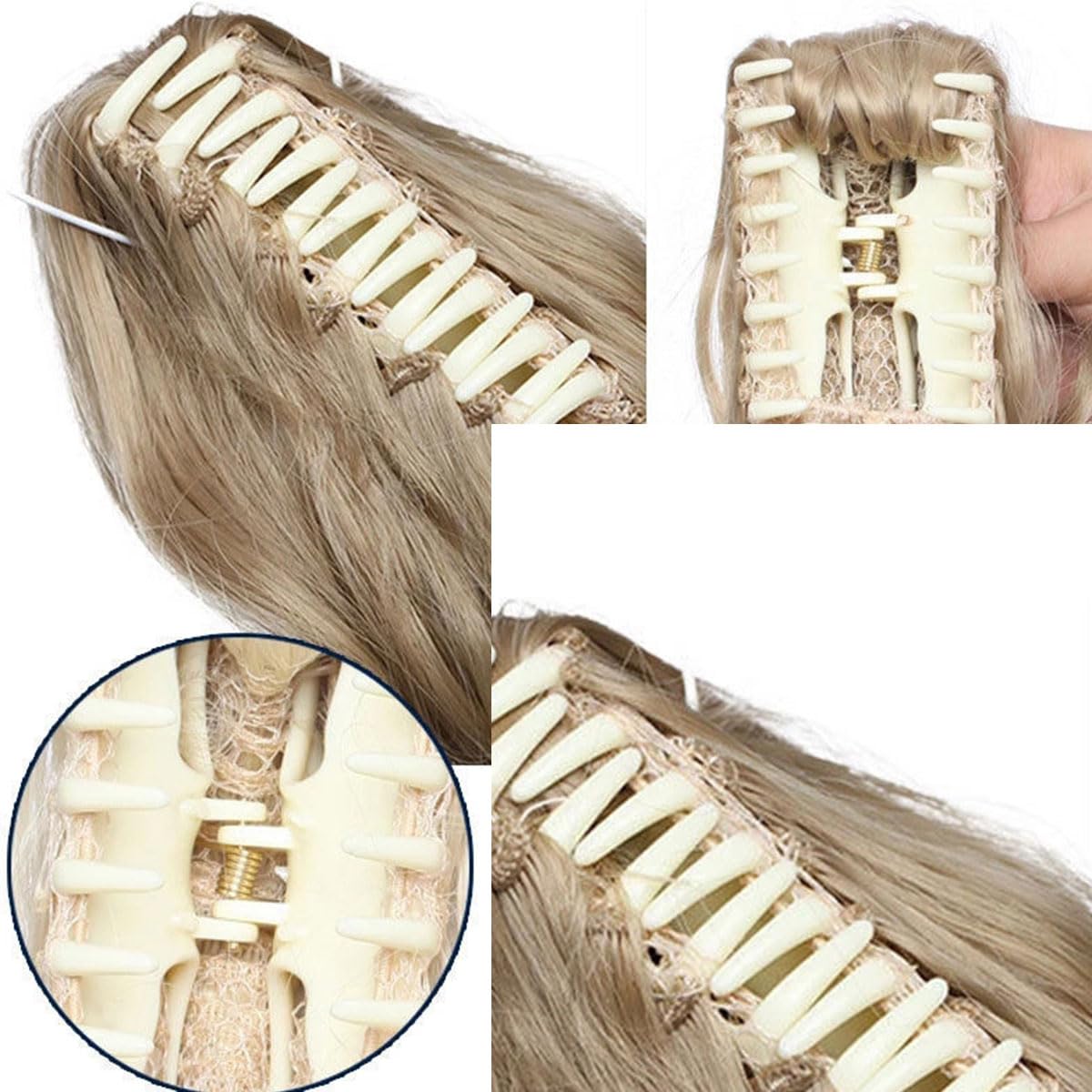 Traziewell Black Hair Extensions Claw Clip Ponytail Extension for Women Long Curly Wavy Natural Fluffy Synthetic Hairpieces for Daily Use 0905 - Image 3