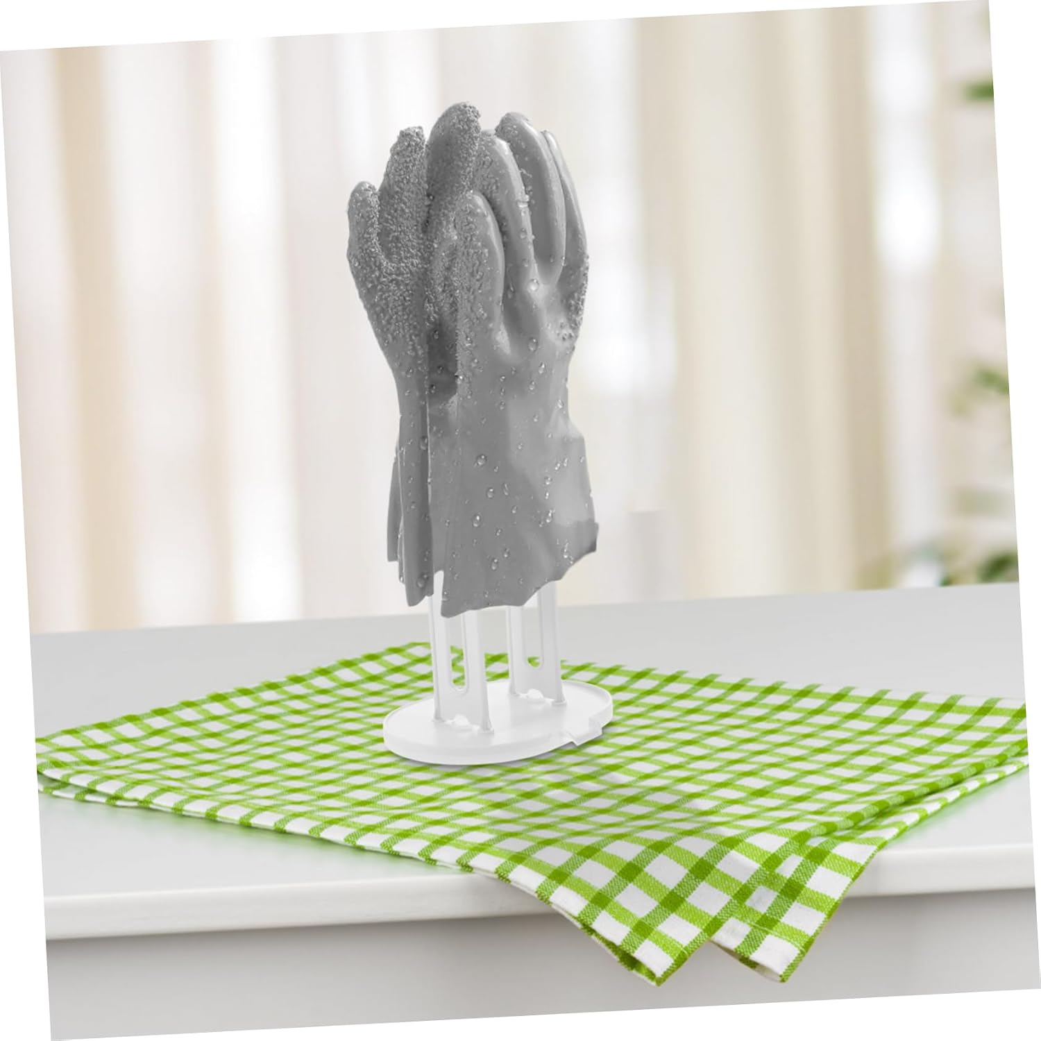 Mikinona 2pcs Glove Rag Hanger Multi-functional Kitchen Sink Dish Rack Mitten Drying Stand Towel Holder
