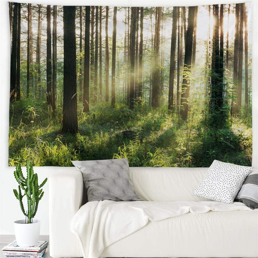 Tapiz de árbol del bosque para colgar en la pared para dormitorio, sala de estar, 60 pulgadas de ancho x 40 pulgadas de alto 2