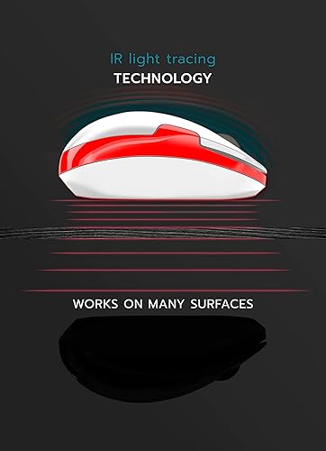 Miniatura 6 de Ratón óptico silencioso inalámbrico con receptor USB y baterías - Inalámbrico, portátil, silencioso ratón de clic para PC, portátil, Chromebook,