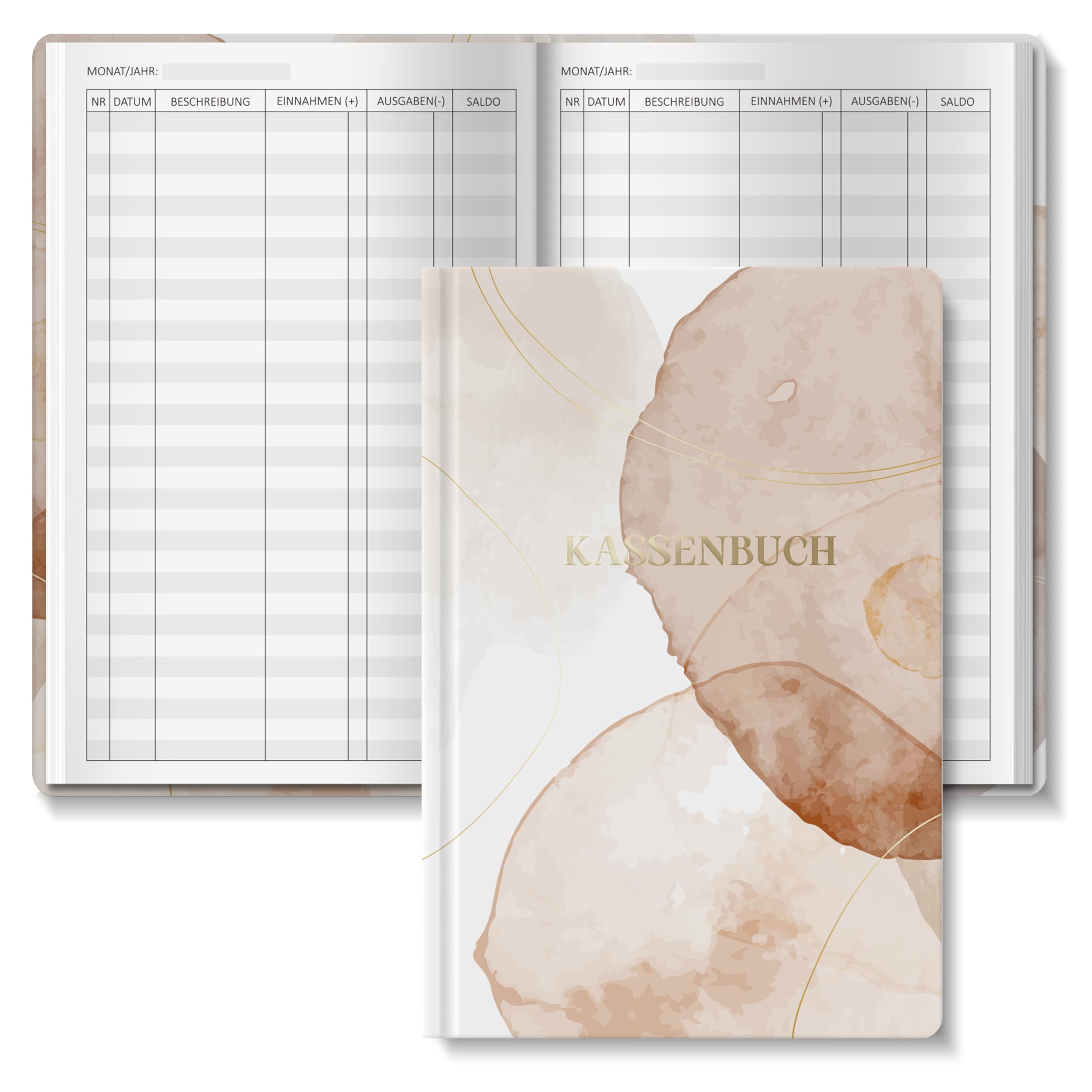 BIROYAL Kassenbuch A5-120 Seiten Haushaltsbuch, Budget Planner & Kassenbücher - Einnahmen Ausgaben Buch - Haushaltsbuch zum Eintragen - Kassenbuch Kleinunternehmer- Ausgaben Tracker Finanzplaner