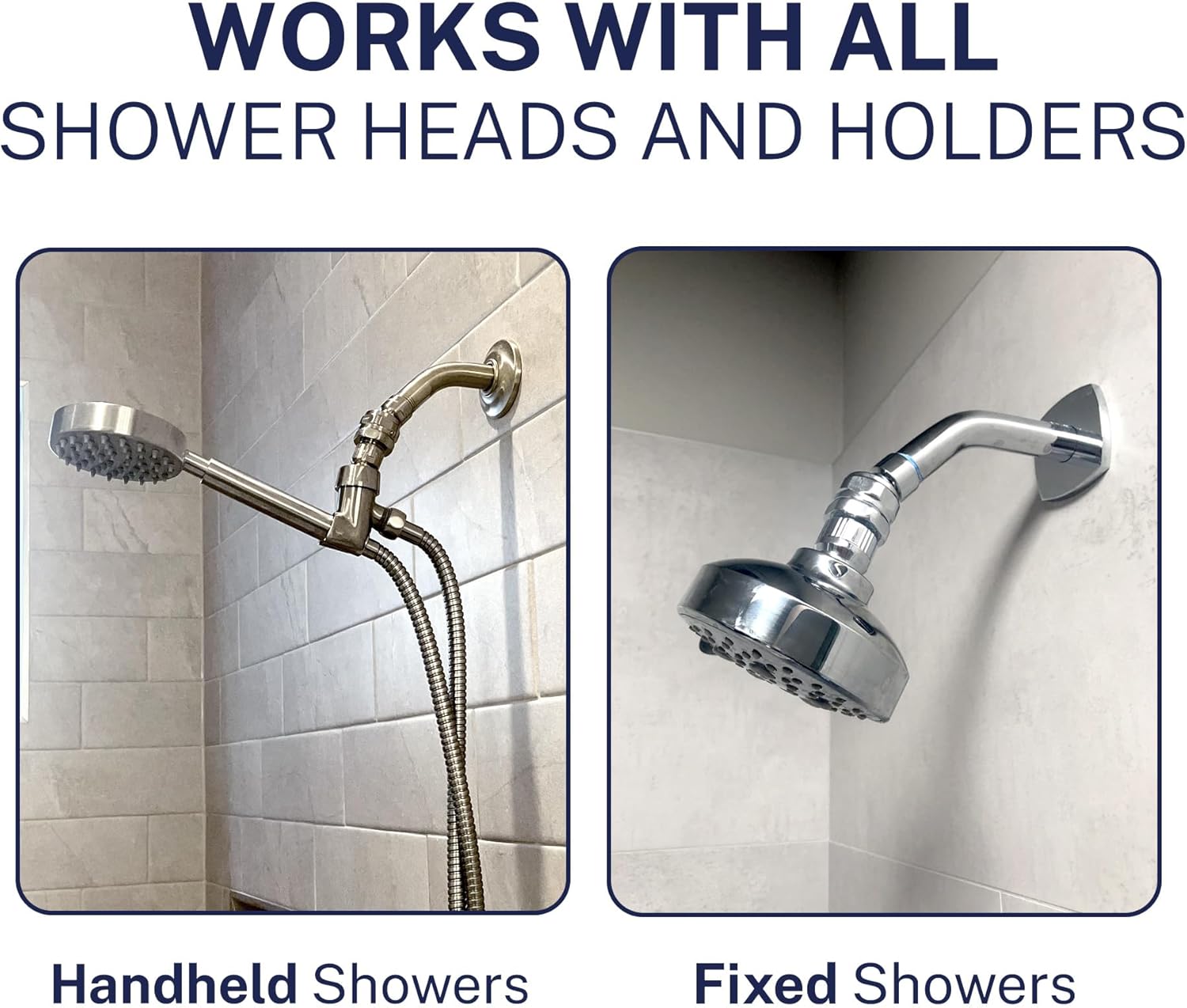 HammerHead Showers® Solid Metal Shower Head Swivel Ball Adapter, Chrome | Adjustable Pivot Ball To Adjust Showerhead Angle | Universal Connector Joint Fits Fixed, Hand Held & Rain Shower Heads
