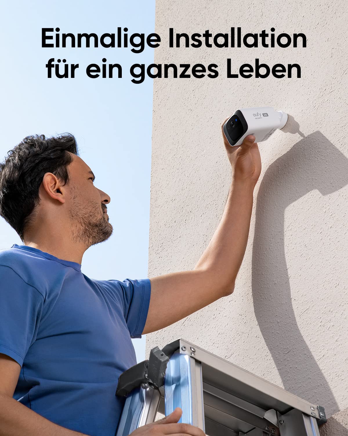 eufy Security überwachungskamera aussen S220 SoloCam, 2K Auflösung, überwachungskamera aussen solar, Nonstop Power mit Solar, 2,4 GHz WLAN, ohne ABO, ohne monatliche Kosten, Gebührenfreie Nutzung