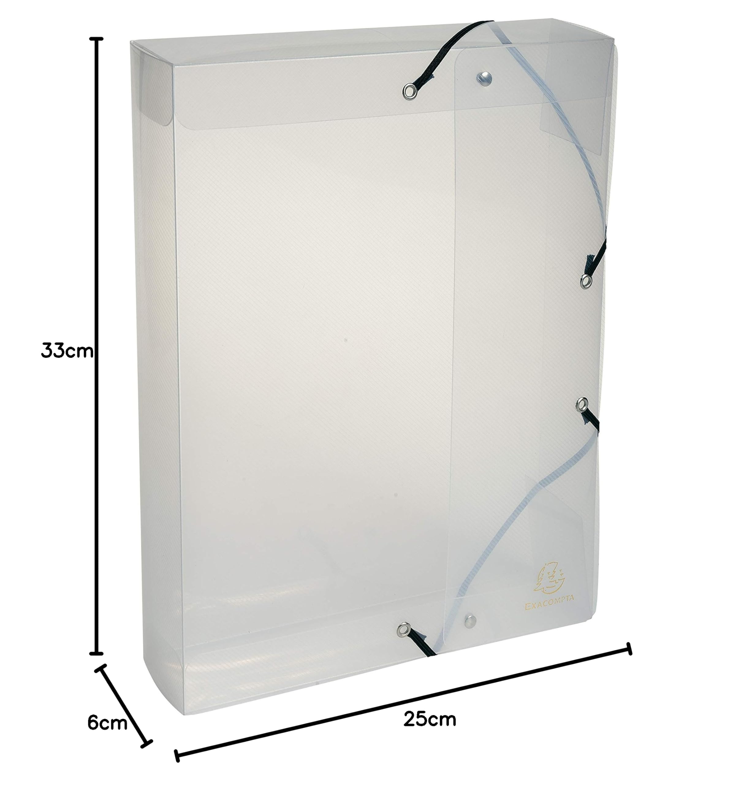 Exacompta 8 scatole archivio PP Crystal A4 dorso 6 cm cristallo