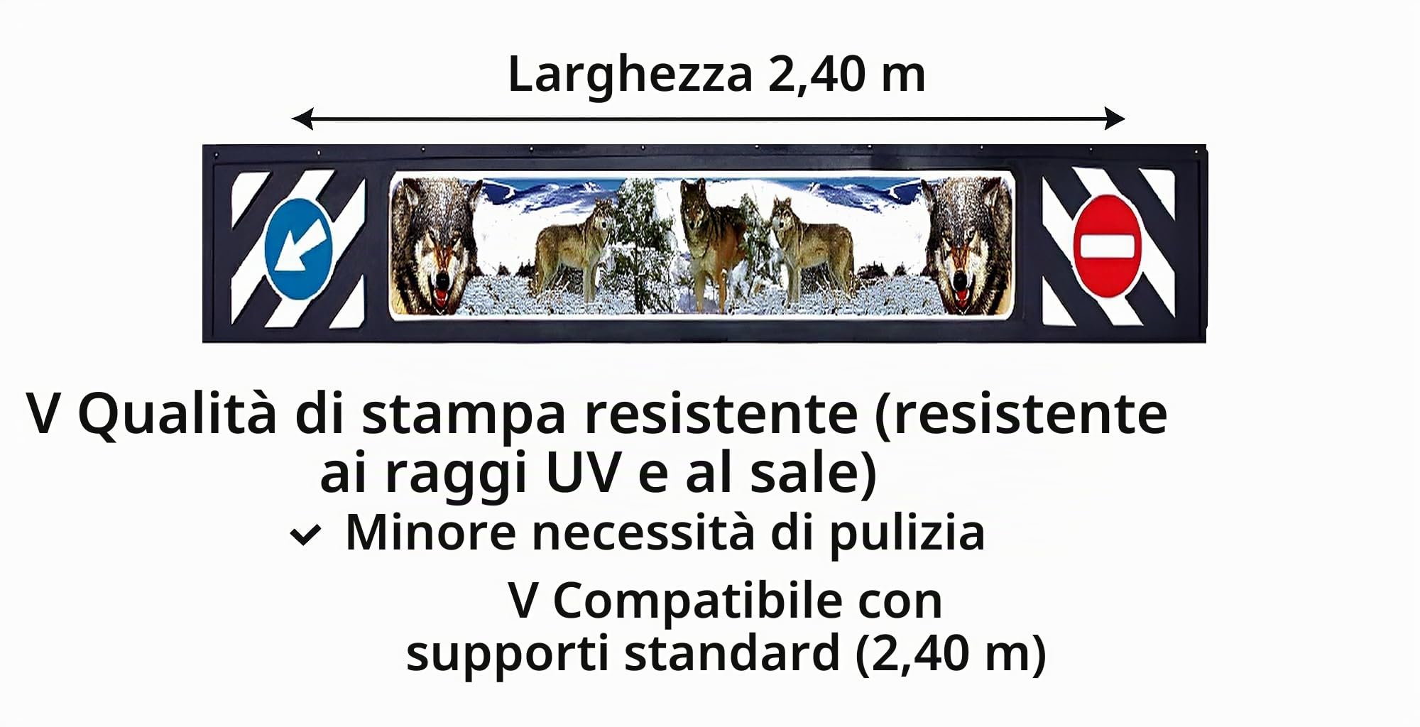 Uzman Parafango universale 3D, paraspruzzi per camion, accessori per auto (1431)
