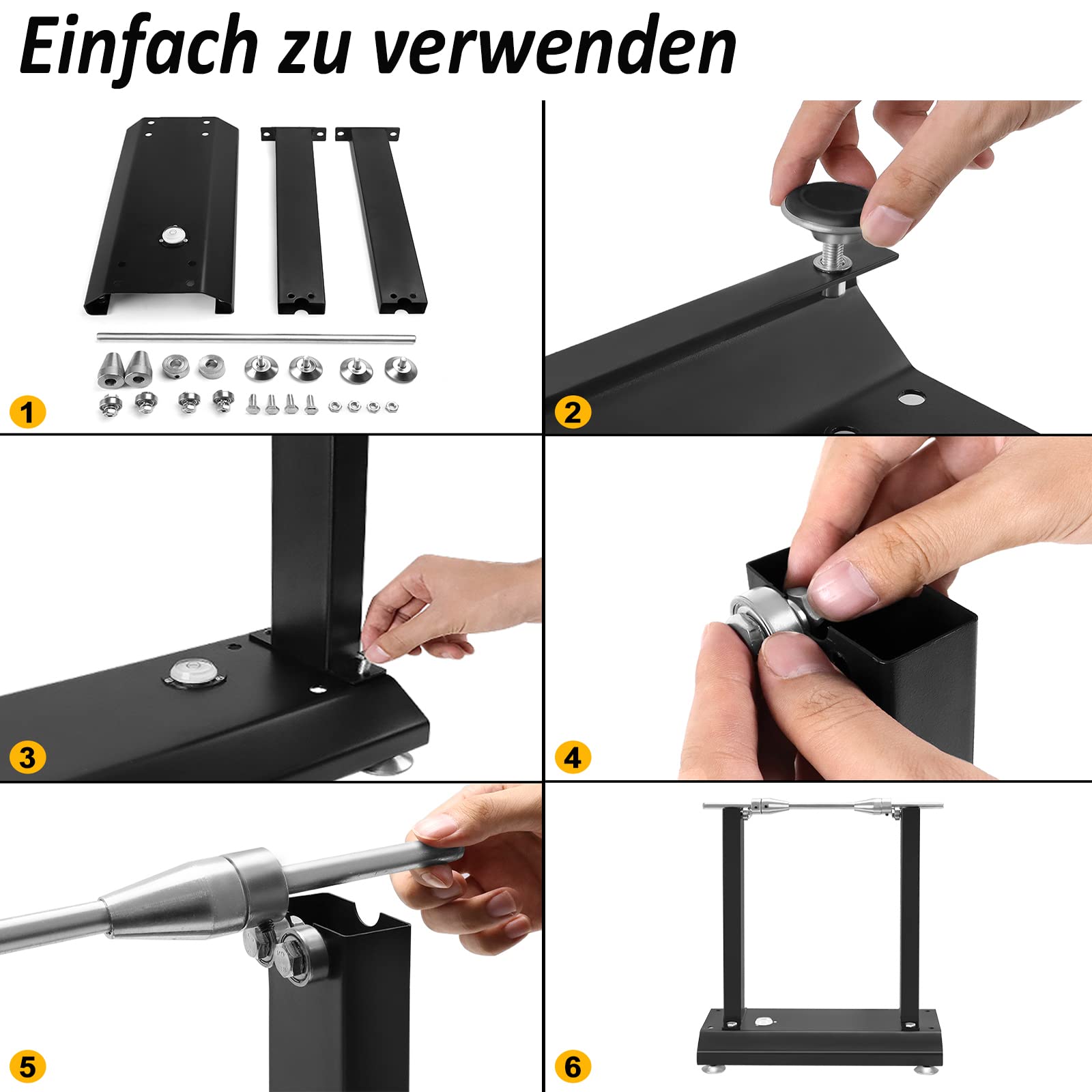 YRHome Auswuchtgerät für Motorradräder Auswuchtbock Motorrad Auswuchtmaschine Felgenauswuchtmaschine Radauswuchtmaschine mit verstellbaren Kegeln und Wasserwaage für Motorradreifen 40x19x50cm