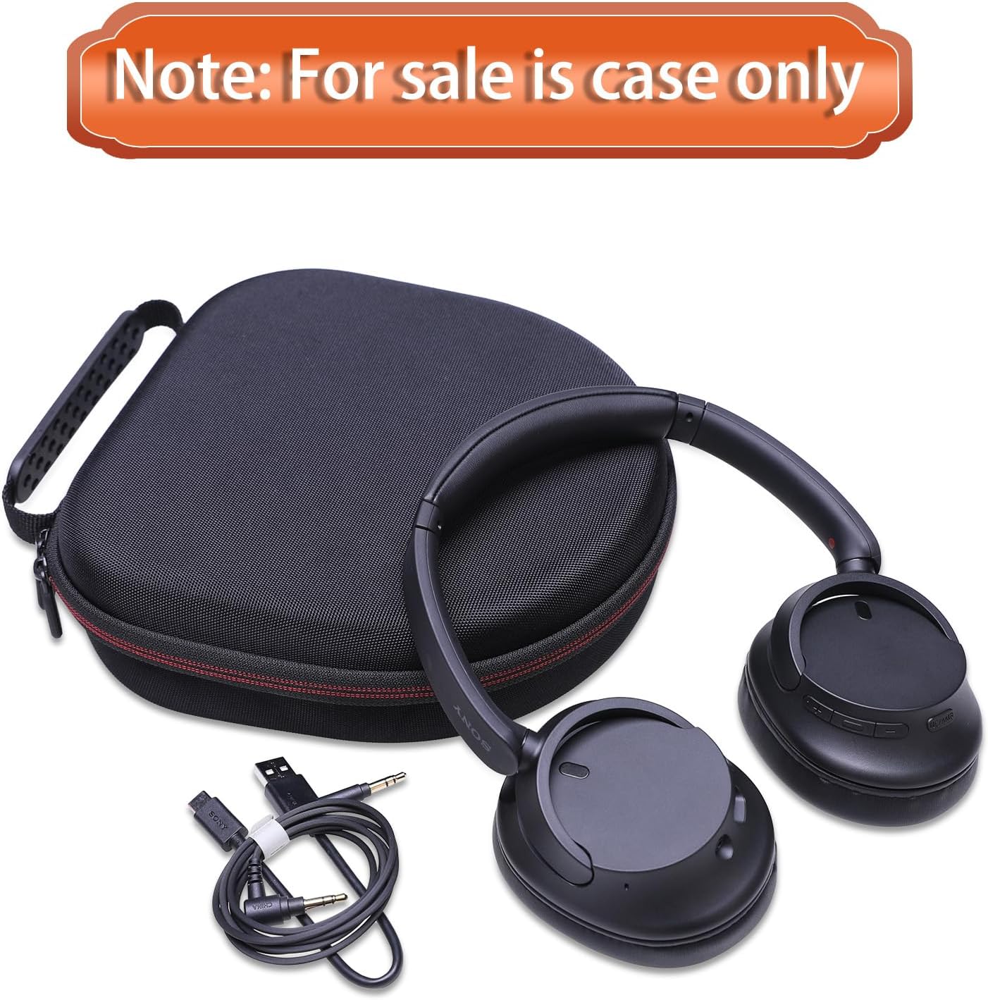 LTGEM Case Compatible with Sony WH-CH720N / WH-CH520 / WHCH710N / WH-CH510 Noise Canceling Wireless Headphones Bluetooth Over The Ear Headset, Black+Gray - Image 9