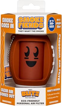 Smoke Fiends Portable & Eco-Friendly Personal Air Filter | Discreet HEPA & Carbon Filtration | Biodegradable & Up to 300+ Uses | Keychain Design for On-the-Go Freshness Blitz