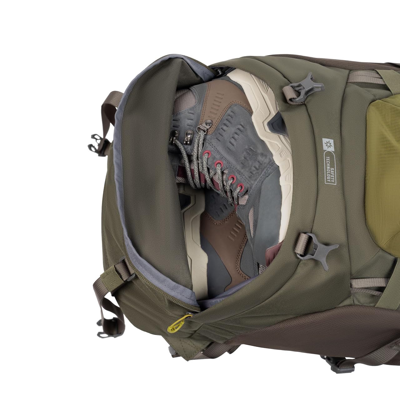 Alpinus - Pinnacle 65L plecak turystyczny, plecak sportowy i outdoorowy, trekkingowy z dużą komorą główną, wytrzymały materiał, ergonomiczny - oliwkowy