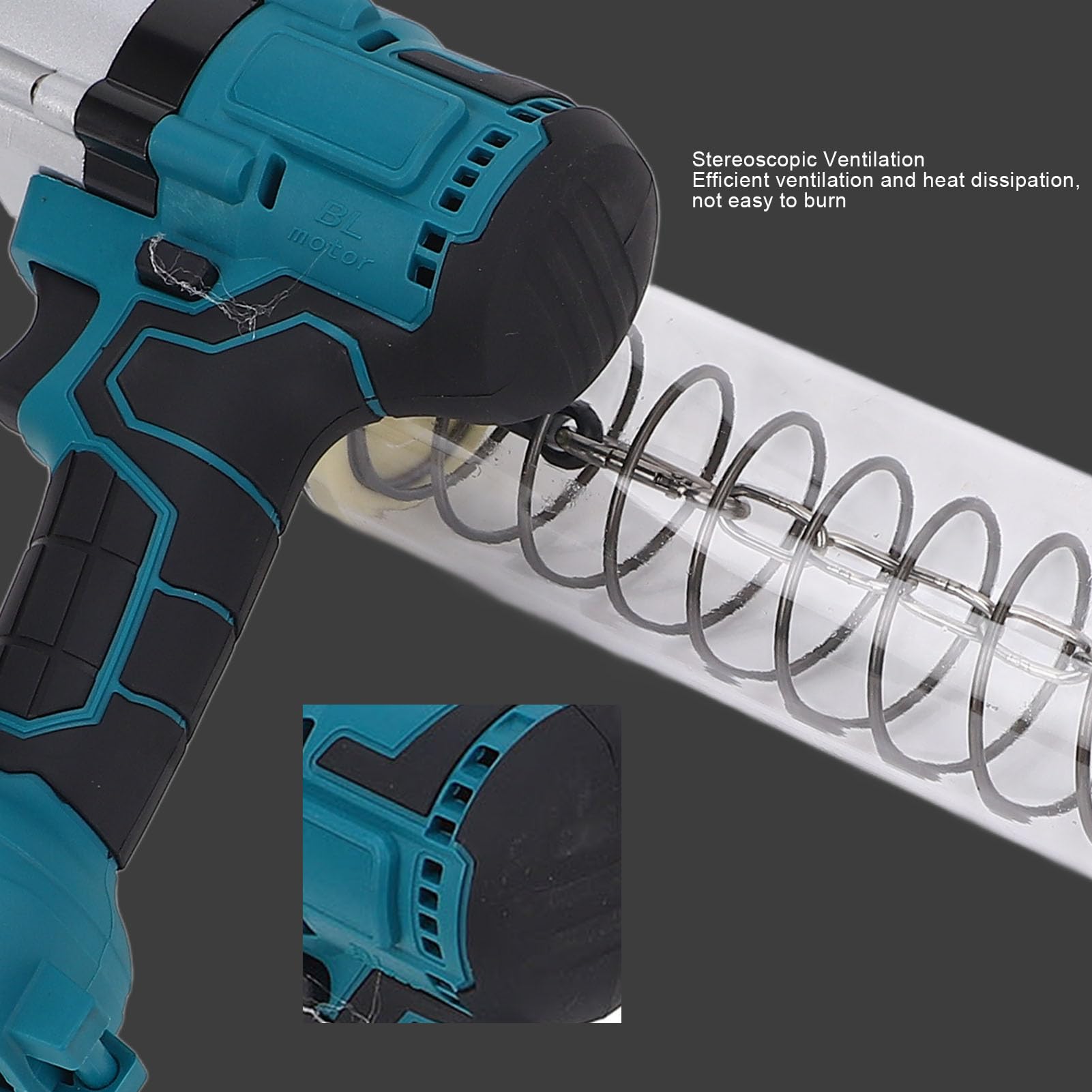 Grasa inalámbrica Grasa eléctrica de Litio sin escobillas de Alta presión 12000PSI con luz de Recarga automática y Velocidad Variable para batería BL1840 Compatible con talleres